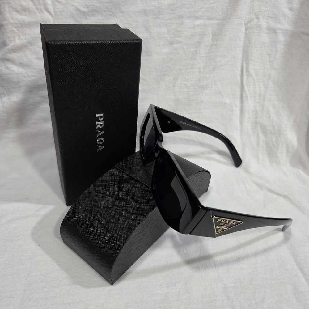 Prada Black Rectangular Sunglasses - image 2